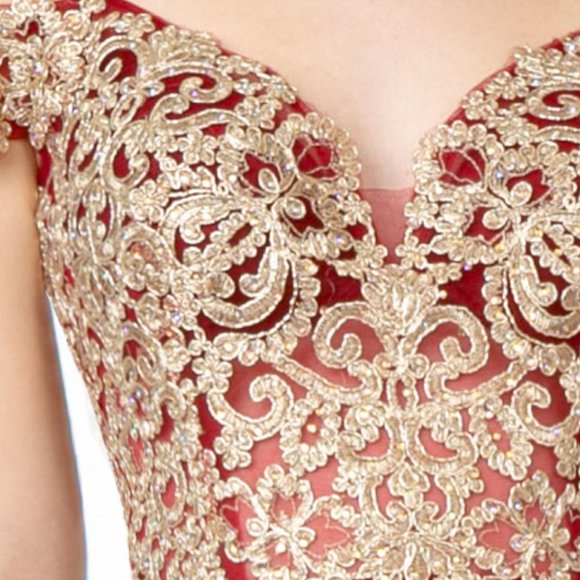 NEW CUT AWAY SHOULDERS SLEEVELESS A-LINE CHIFFON DRESS WITH ZIPPER BACK GL2998 - Picture 9 of 10